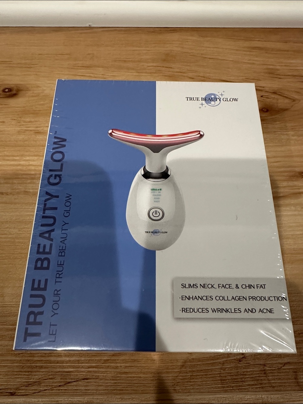 True Beauty Glow 7-LED Facial & Neck Sculpting Tool – NEW SEALED
